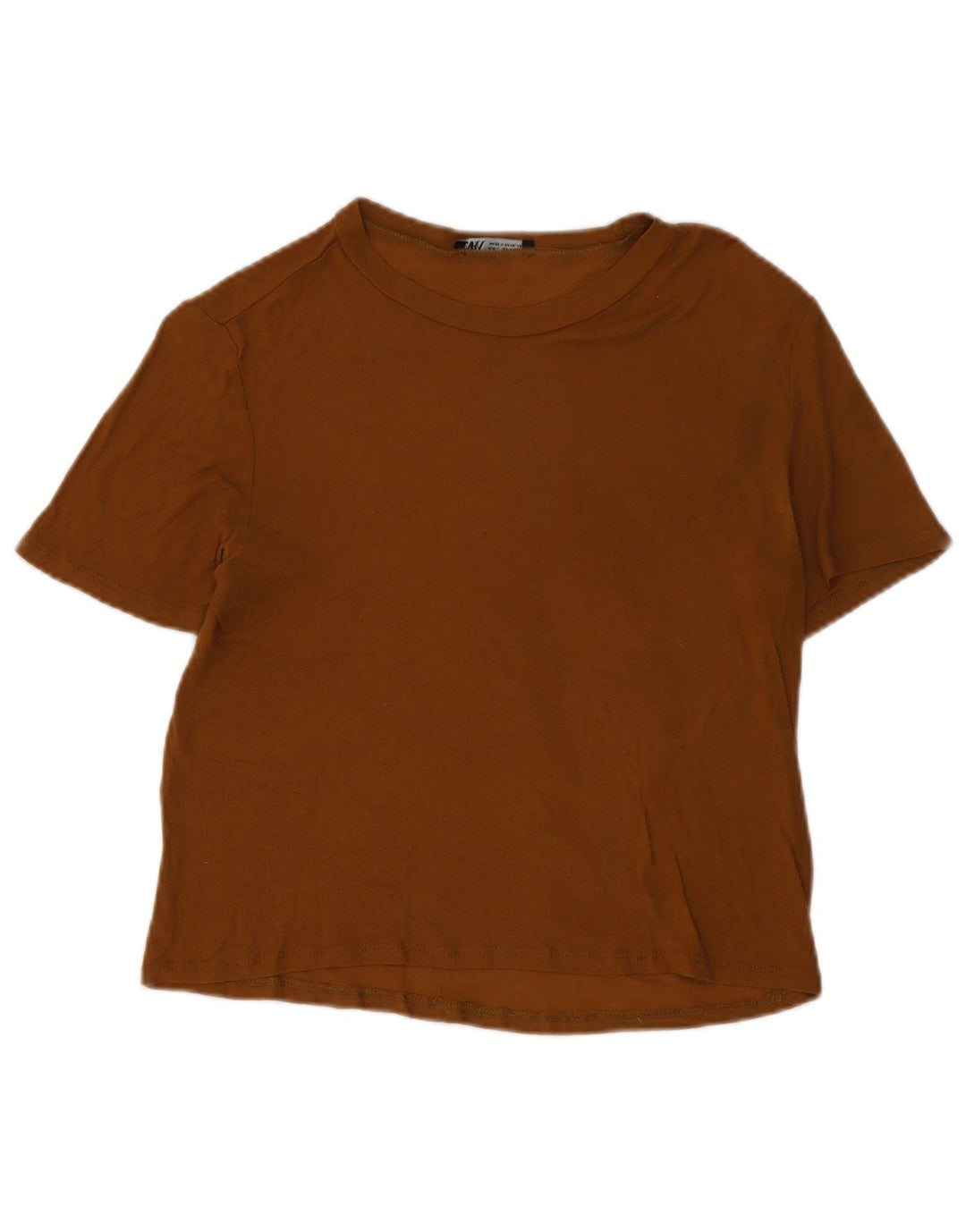 Camiseta feminina Zara UK 14 grande marrom