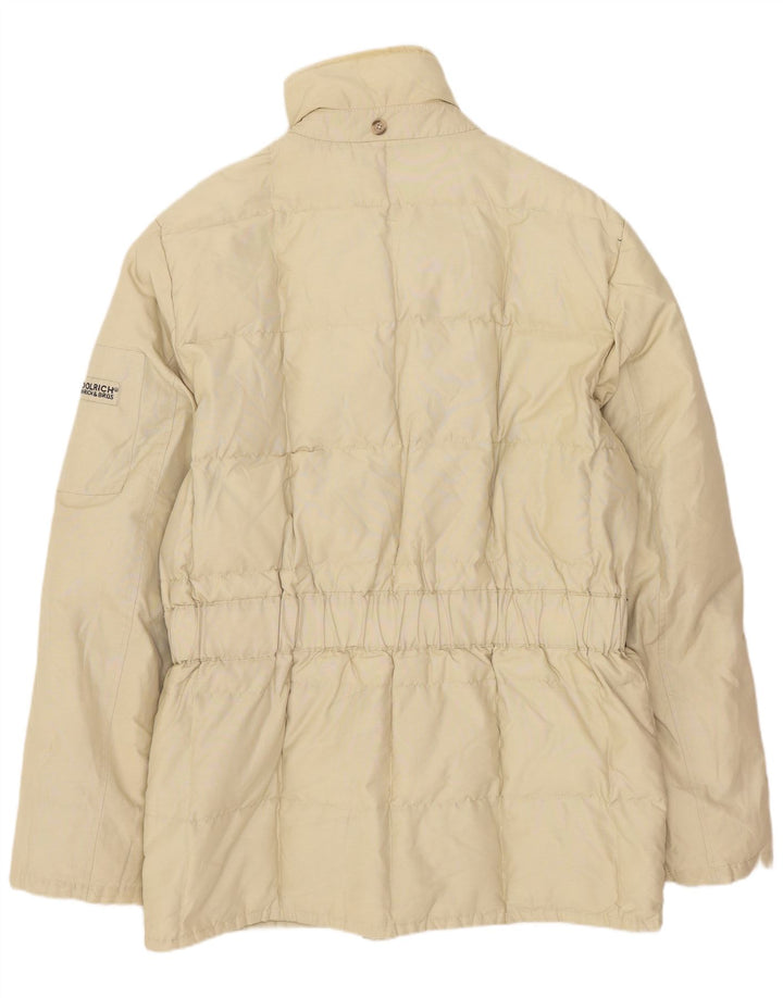Jaqueta acolchoada masculina Woolrich UK 38 elastômero bege médio