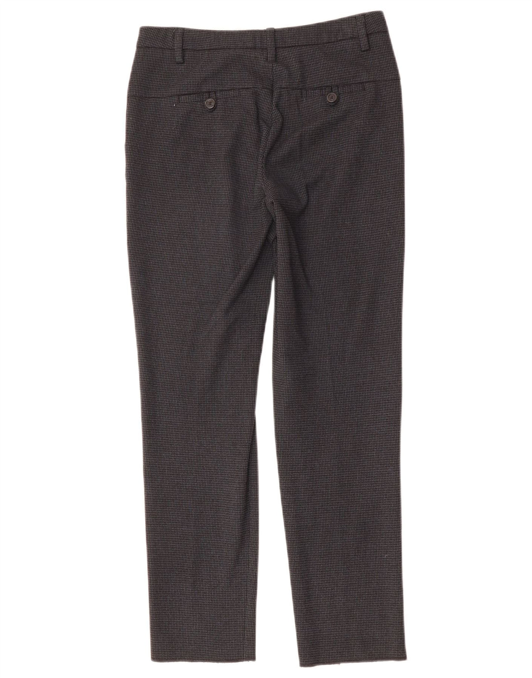 Calça feminina BENETTON Slim Suit Reino Unido 6 XS W28 L27 Preto Houndstooth