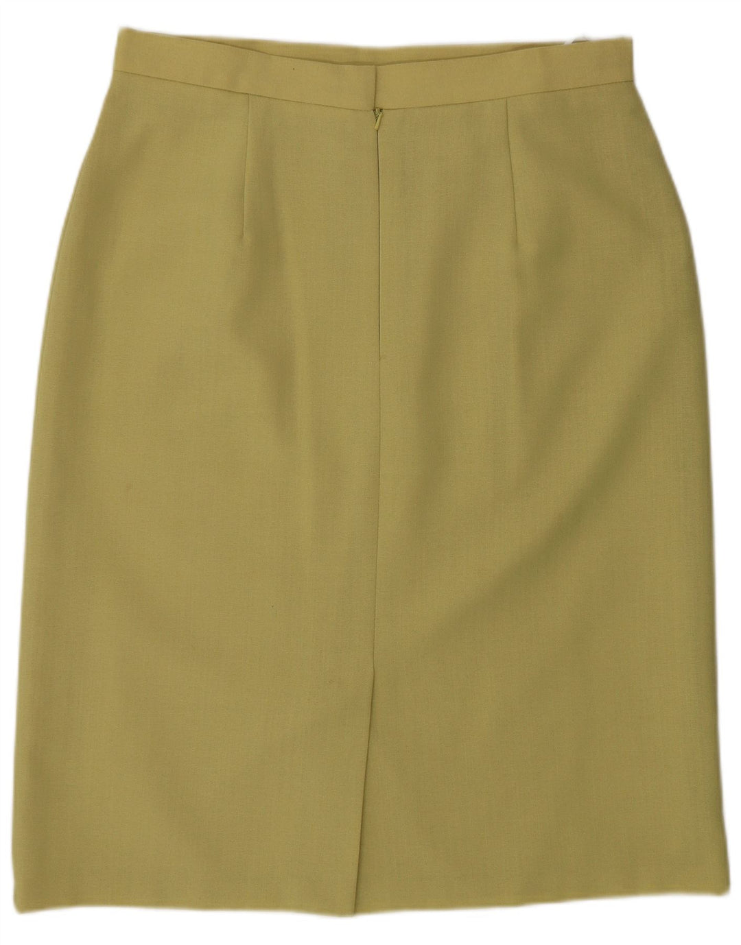 Saia feminina midi reta de cintura alta JAQUES VERT Reino Unido 18 XL W33 verde