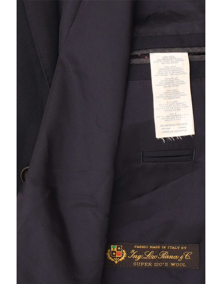 J. Crew Jaqueta masculina Ludlow 2 botões Blazer Reino Unido 38 médio azul marinho nylon