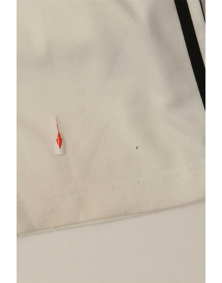 Calças de treino masculinas Adidas UK 38/40 poliéster branco médio