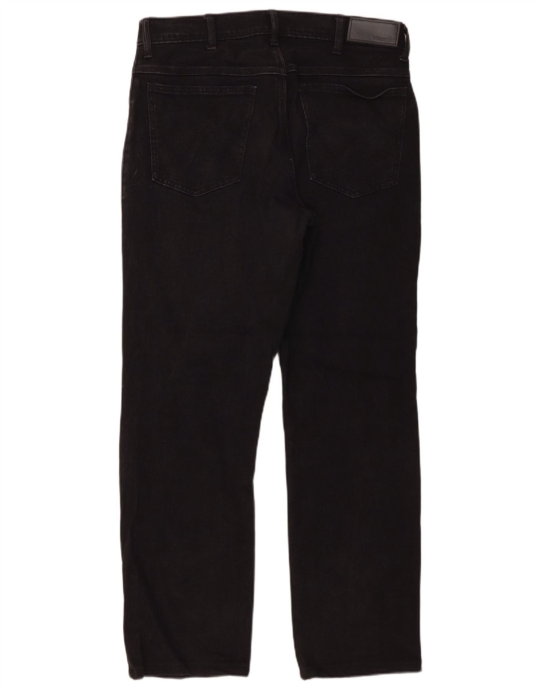 Wrangler Mens Straight Jeans W34 L29 Algodão Preto