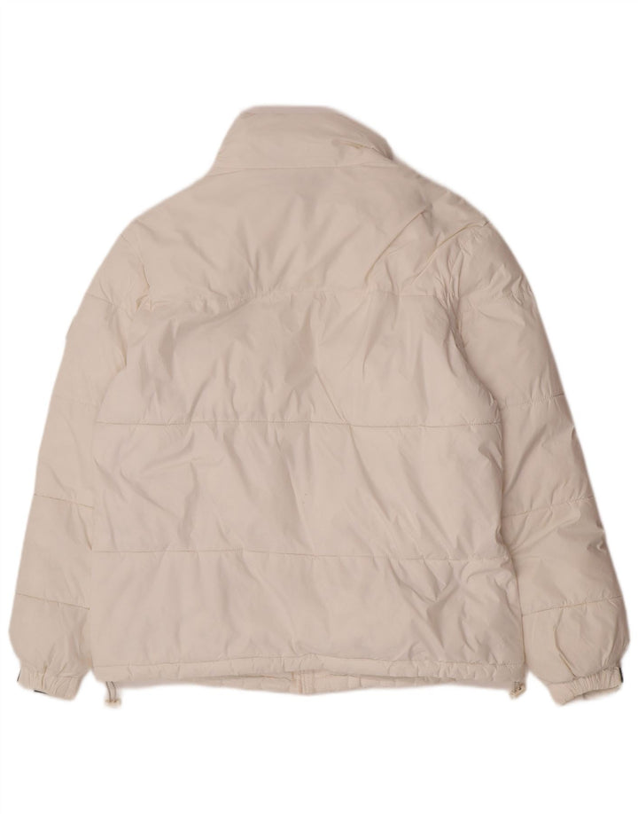 Jaqueta acolchoada masculina Zara Loose Fit UK 36 poliéster branco pequeno