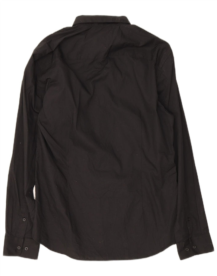 Camisa masculina Jack & Jones grande algodão preto