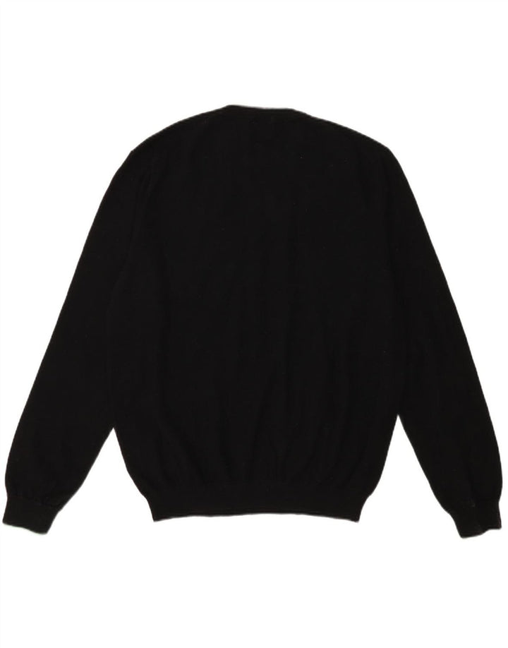 Suéter feminino SUN68 com gola redonda UK 20 2XL algodão preto