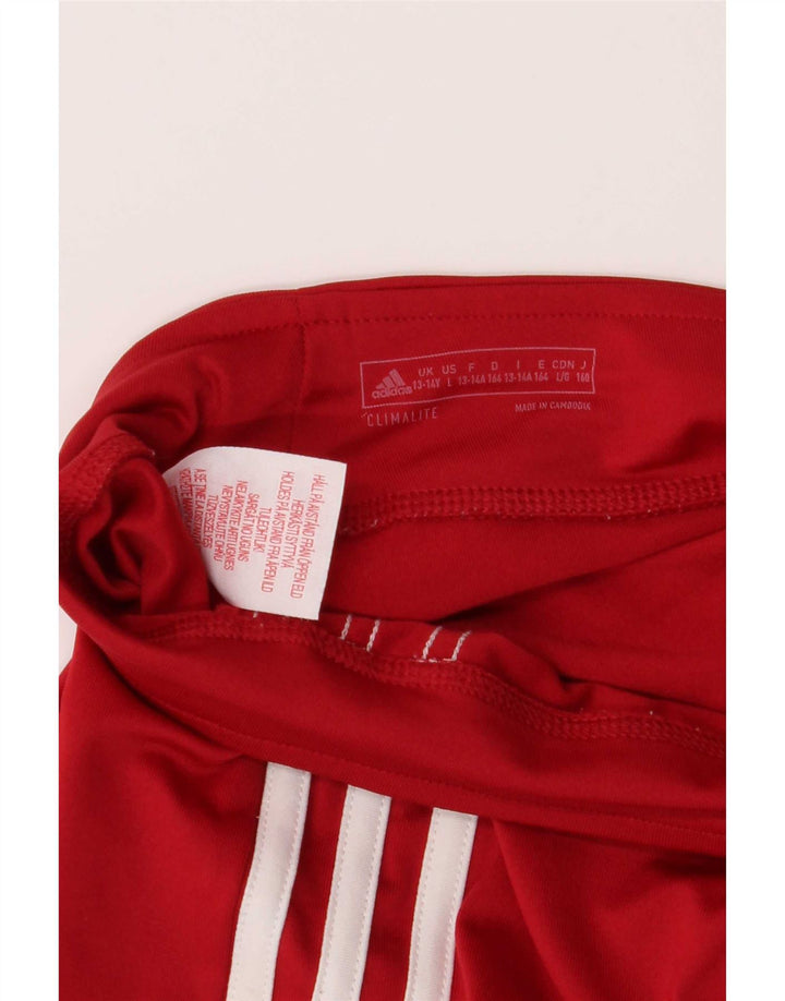 Leggings Adidas Meninas Climalite 13-14 Anos Poliéster Vermelho