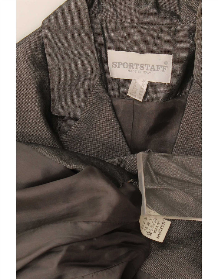 Sobretudo feminino Sportstaff UK 10 viscose cinza pequeno