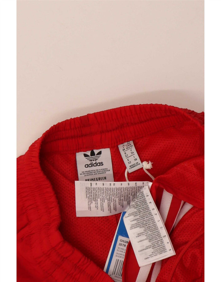 Shorts esportivos femininos Adidas UK 6 XS poliéster vermelho