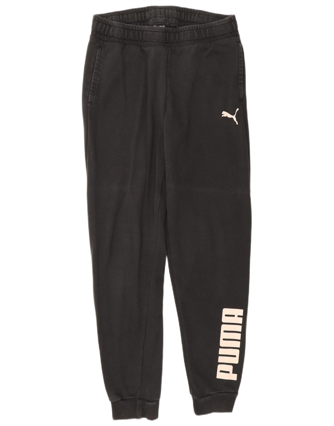 Calça feminina Puma Graphic Tracksuit Joggers UK 12 Médio Preto