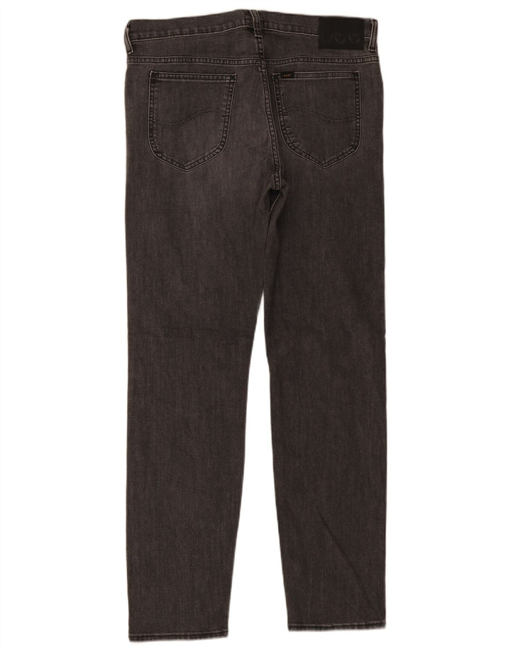 Lee Mens Rider Slim Jeans W33 L32 Cinza Algodão
