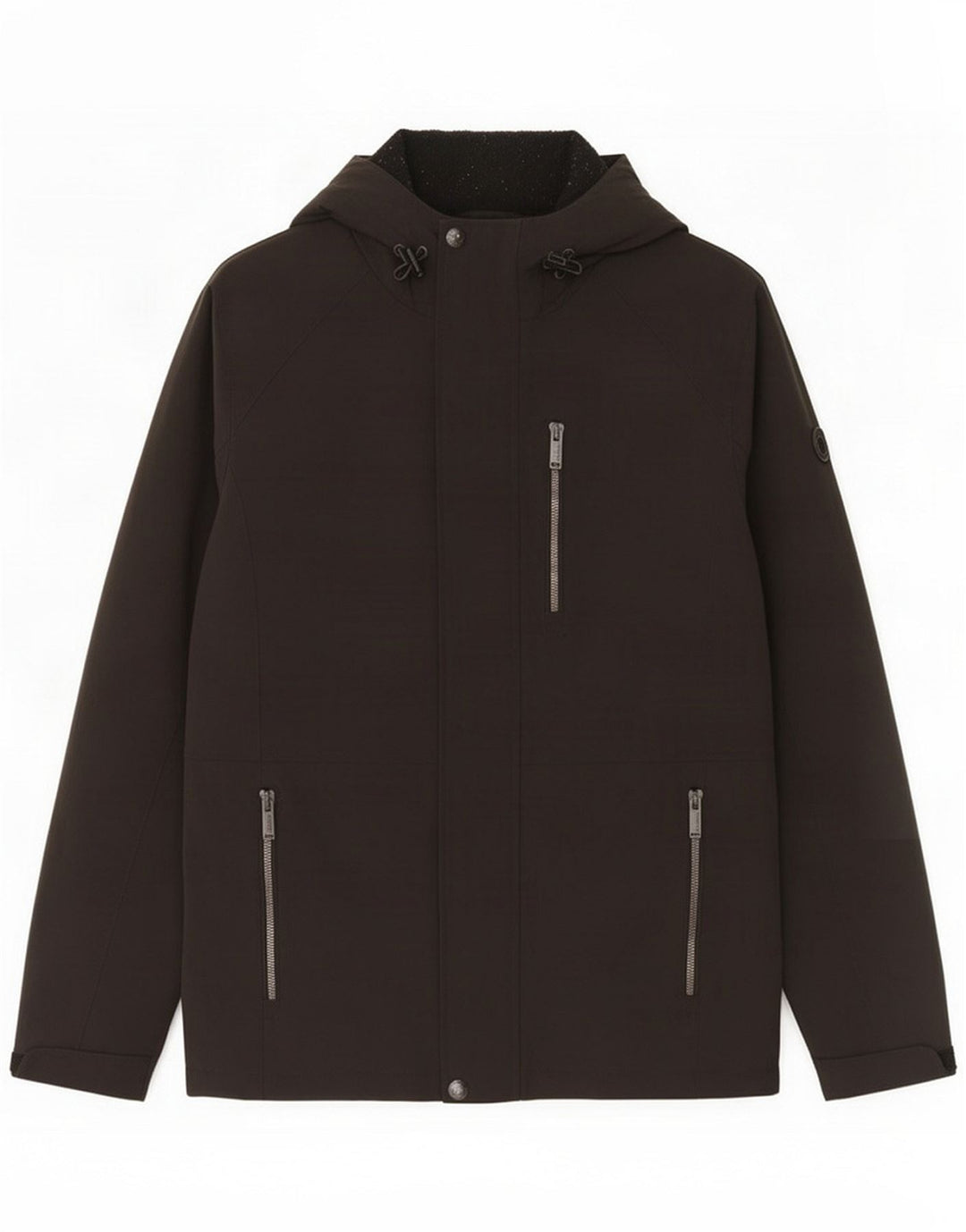 Calvin Klein Jaqueta corta-vento masculina com capuz Reino Unido 36 Poliéster preto pequeno