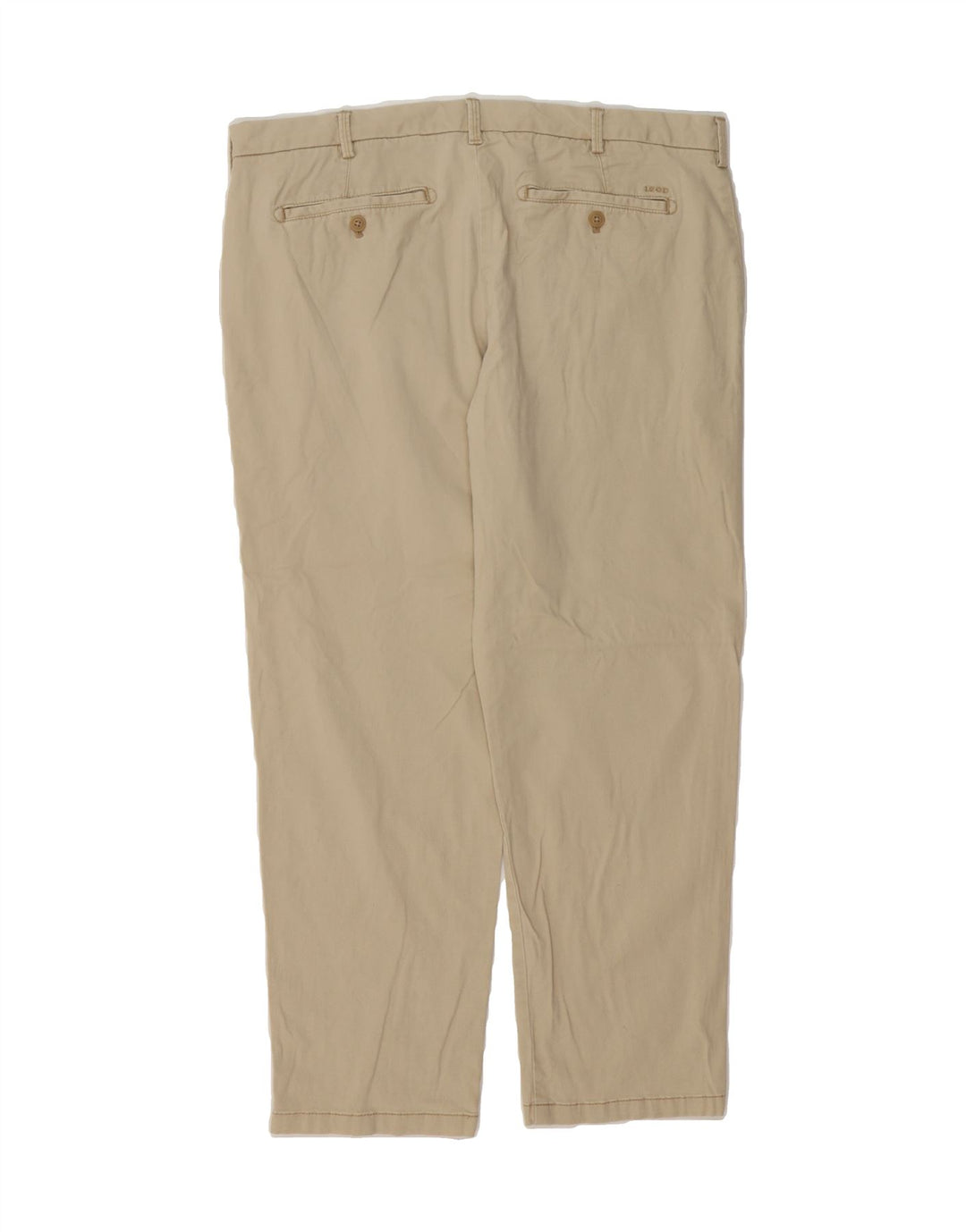 IZOD Mens Salt Water Straight Chino Trousers W38 L30 Beige Vintage Izod and Second-Hand Izod from Messina Hembry 