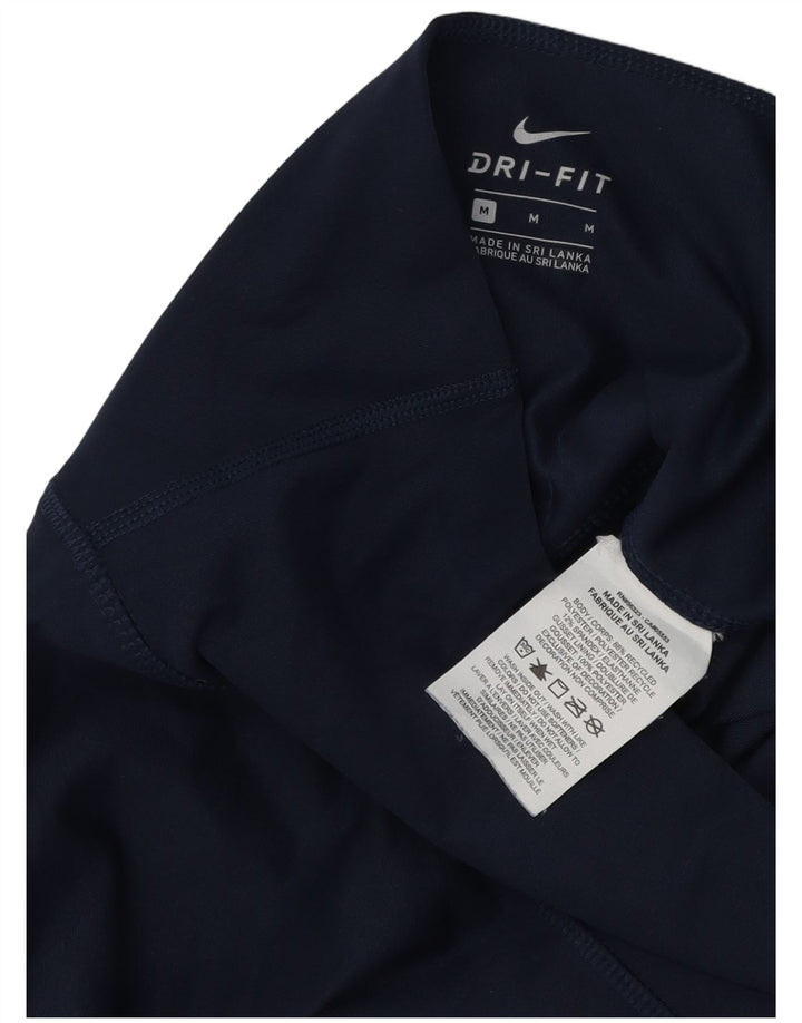Leggings Nike Dri Fit Feminino UK 12 Médio Azul Marinho Poliéster