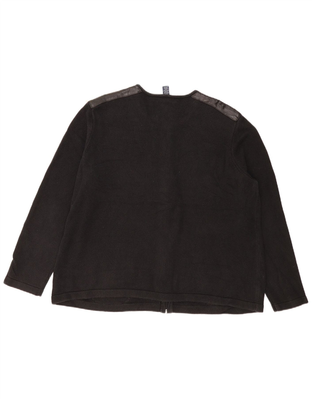 Suéter cardigã feminino CHAPS UK 22 3XL algodão preto