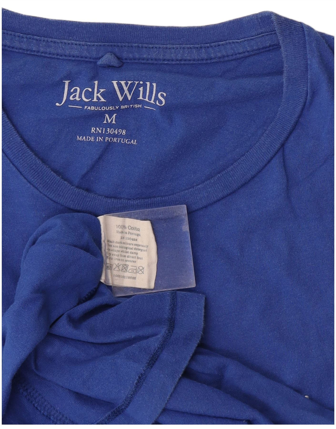 Camiseta masculina Jack Wills Top médio algodão azul