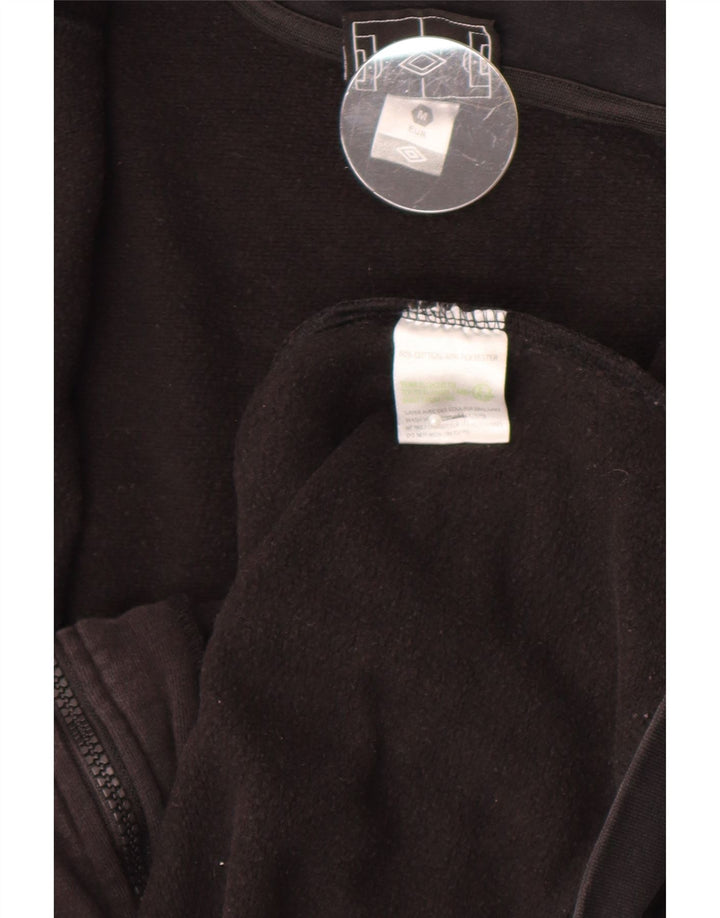 Umbro Womens Tracksuit Top Jacket UK 14 Médio Algodão Preto