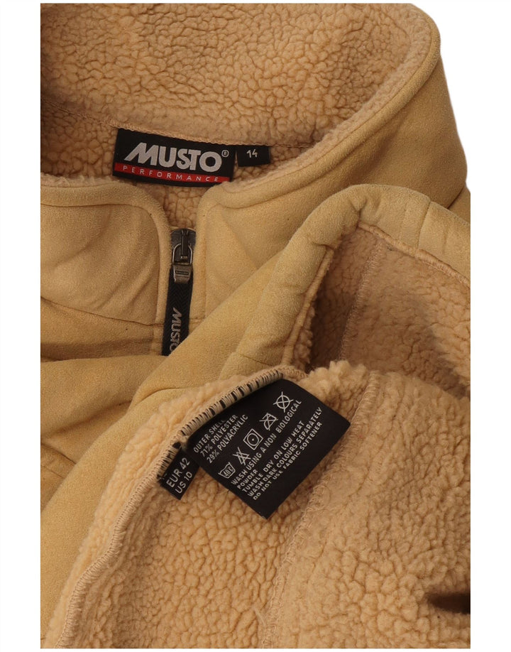 Musto Womens Sherpa Gilet UK 14 Grande Poliéster Bege