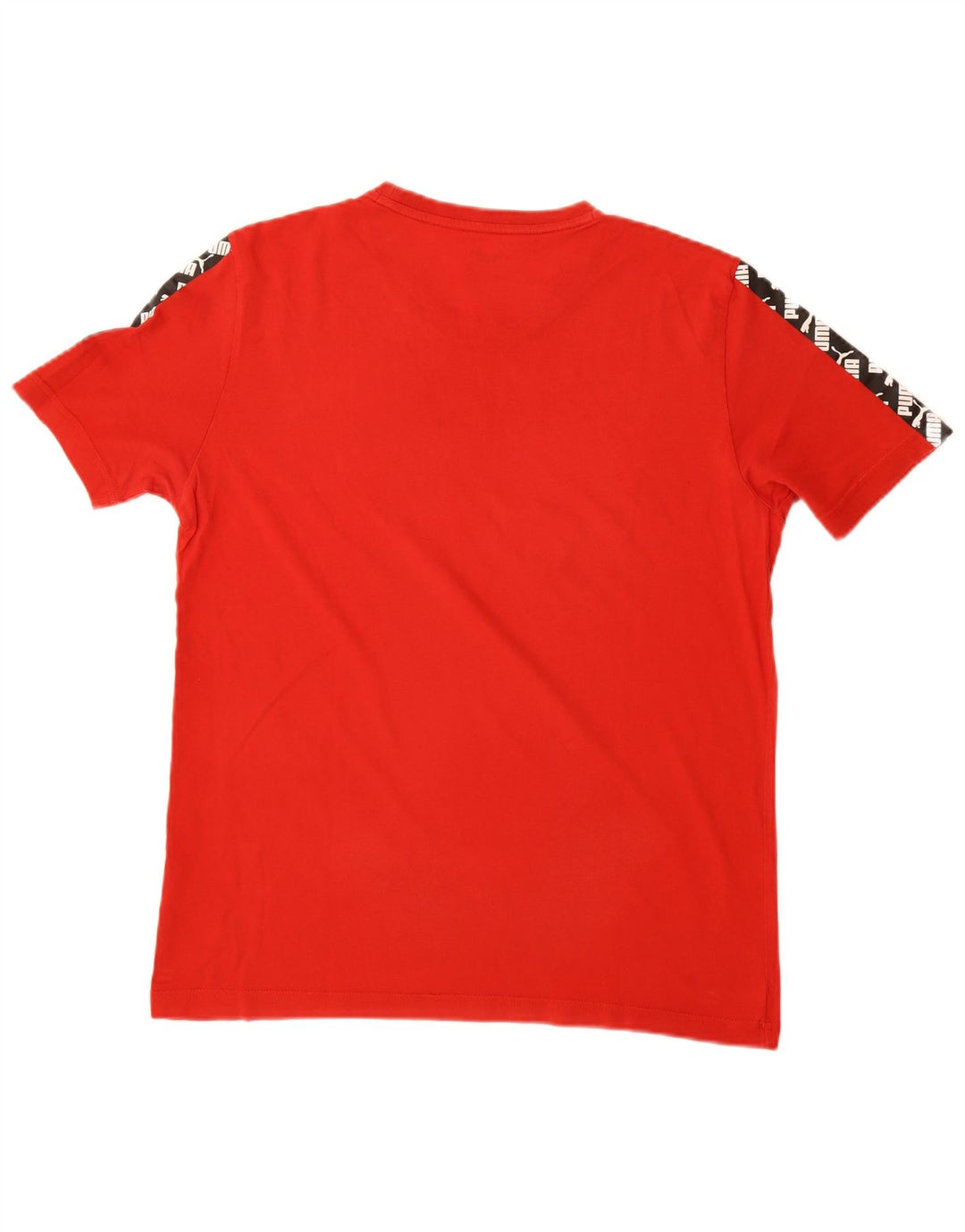 Camiseta masculina gráfica PUMA Top médio vermelho algodão colorblock