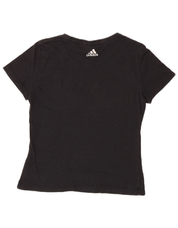 Camiseta Adidas Feminina Crop Graphic Top UK 12 Médio Preto