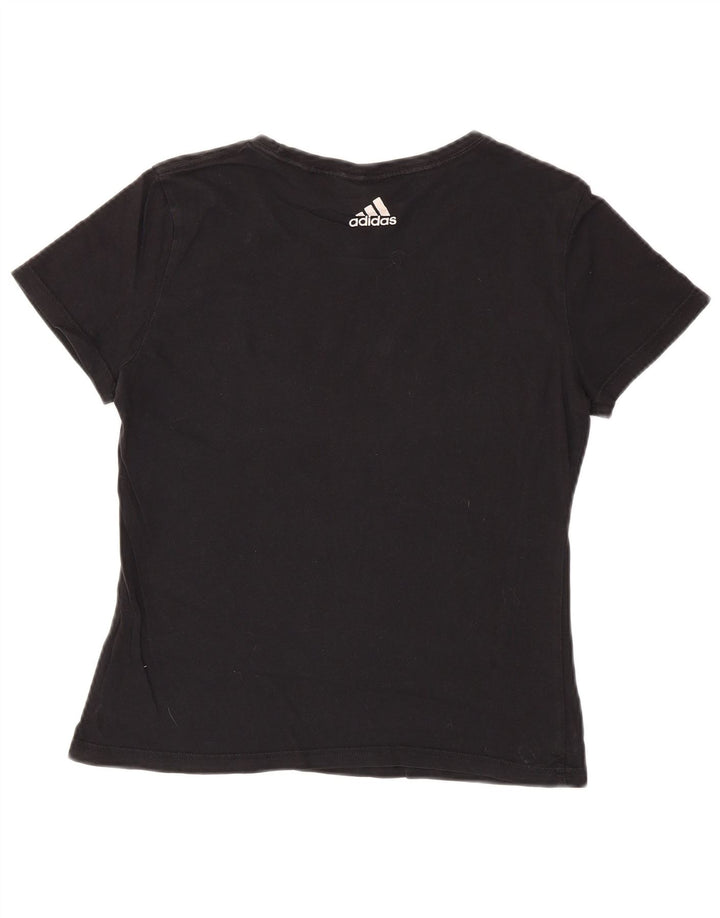 Camiseta Adidas Feminina Crop Graphic Top UK 12 Médio Preto