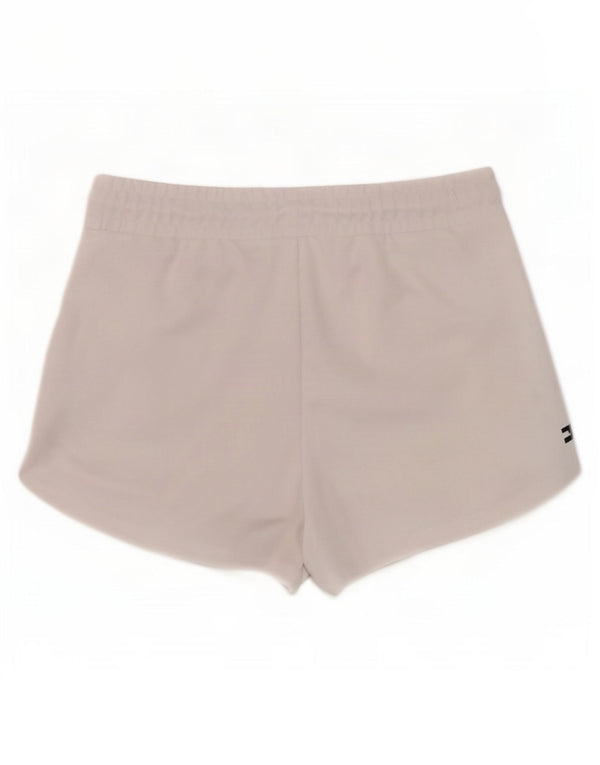 Shorts esportivos gráficos femininos Nike UK 10 pequeno branco colorblock poliéster