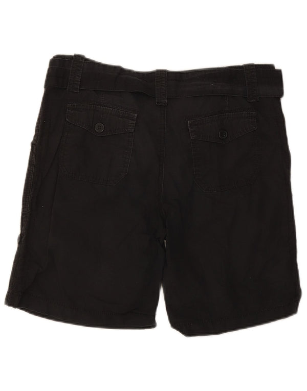Marks & Spencer Womens Casual Shorts UK 12 Medium W30 Black Cotton