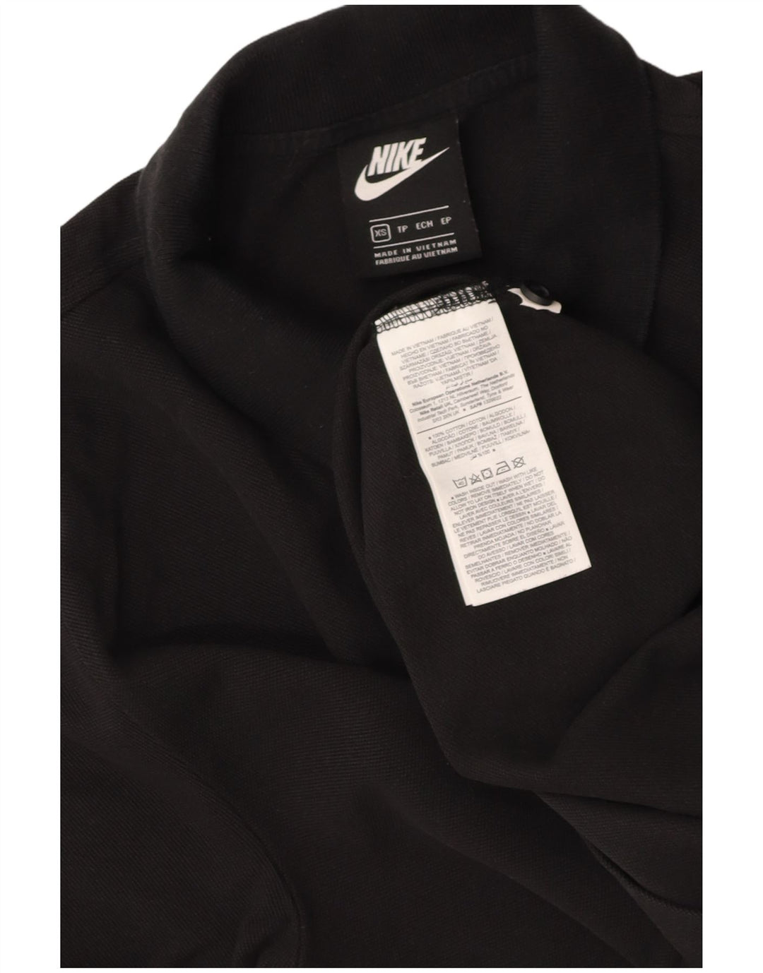 Camisa polo masculina NIKE XS preta de algodão