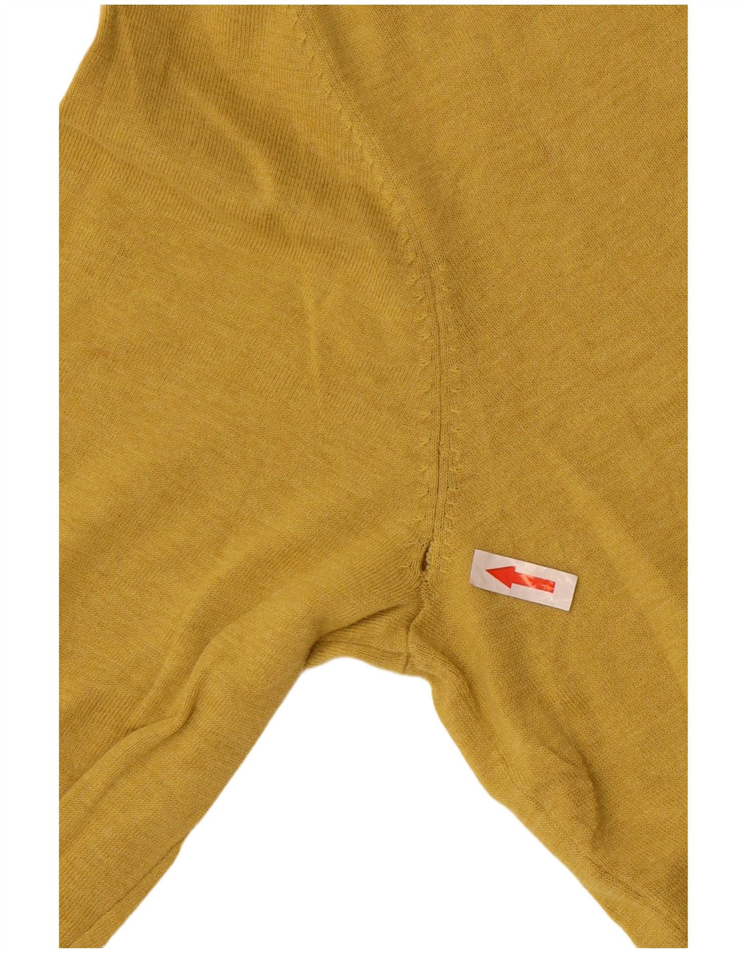 Suéter masculino Massimo Dutti com decote em V grande algodão amarelo
