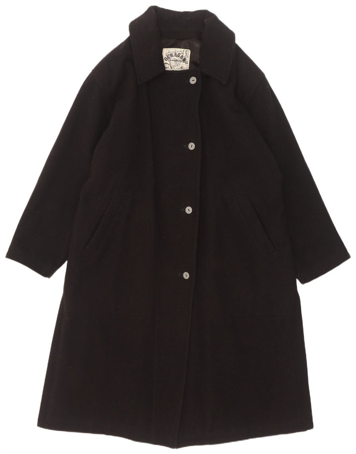 Sobretudo feminino Ouragan Yachting oversized IT 44 lã preta média