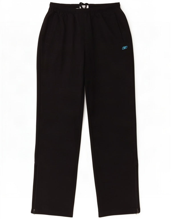 Reebok Calça de treino masculina grande poliéster preto