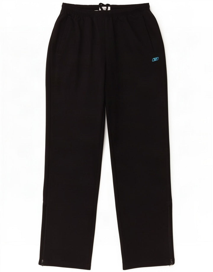 Reebok Calça de treino masculina grande poliéster preto