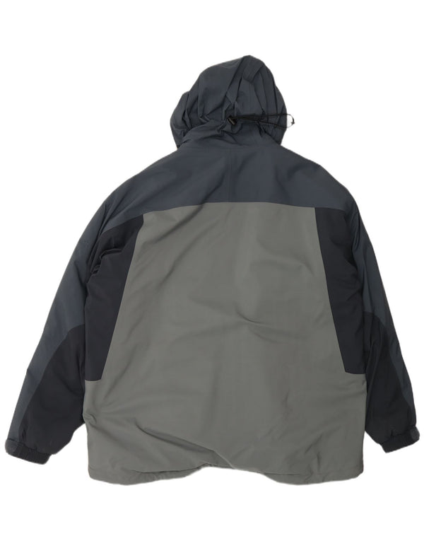 Jaqueta corta-vento masculina Marmot com capuz UK 42 XL cinza Colourblock Sports