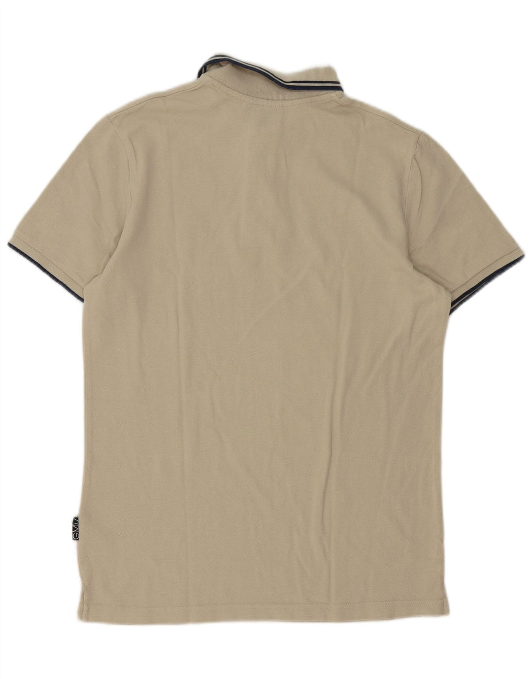 Camisa polo masculina Gian Marco Venturi de ajuste regular de algodão bege médio