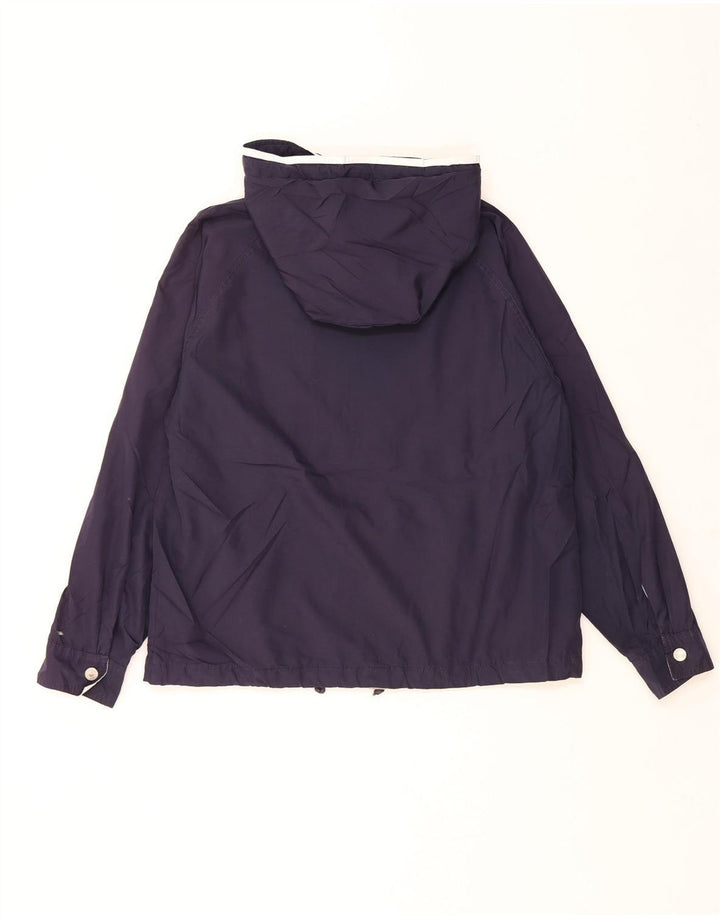 Jaqueta de chuva feminina EDDIE BAUER com capuz Reino Unido 14 poliéster azul marinho médio