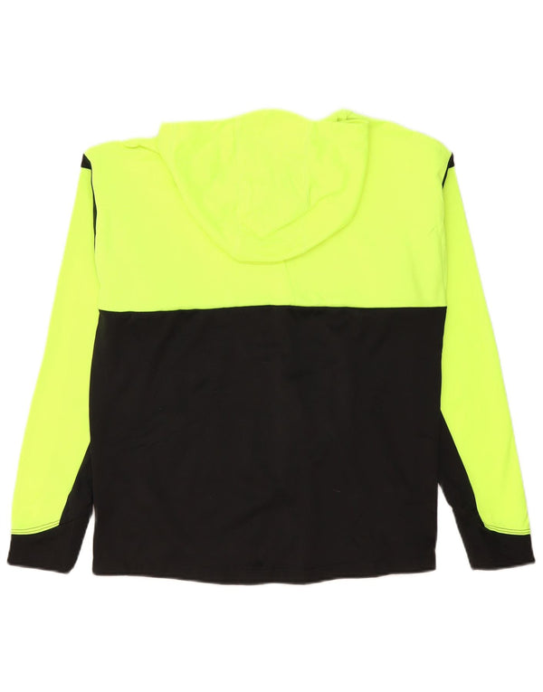 Nike Boys Dri Fit Graphic Hoodie Jumper 13-14 Years XL Yellow Colourblock