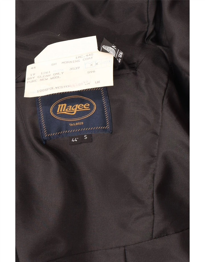 Jaqueta blazer masculina Magee com 1 botão e fraque Reino Unido 40 grande preta de lã nova