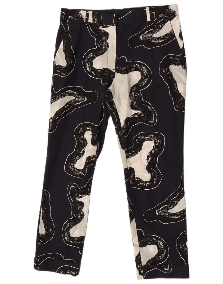 Calça Chino Feminina Cos Padrão Abstrato EU 40 Médio W34 L28 Azul Marinho