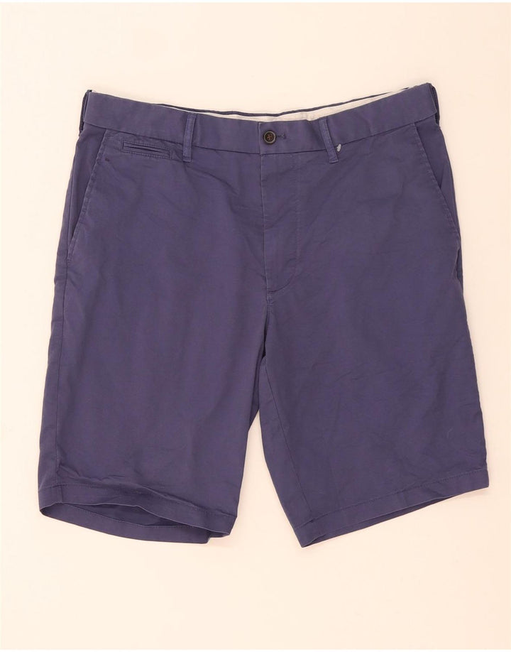 Shorts chino masculino Marks & Spencer W34 grande algodão azul marinho
