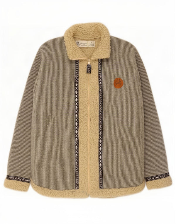Jaqueta Sherpa masculina Lapponia UK 42 XL poliéster geométrico cinza