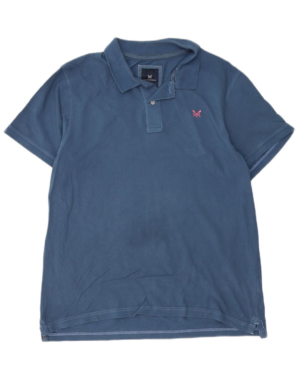 Camisa polo masculina XL da Crew Clothing algodão azul marinho