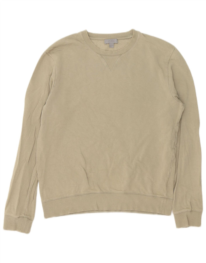 Cos moletom masculino jumper pequeno algodão cáqui