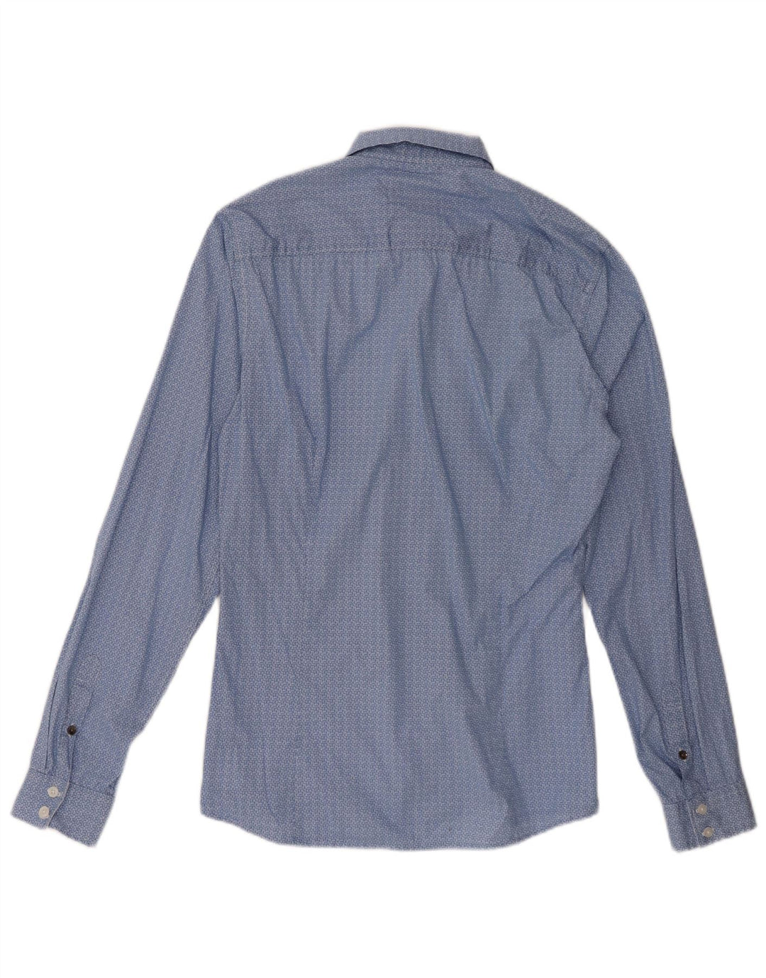 Camisa masculina GUESS UK 40 algodão geométrico azul médio