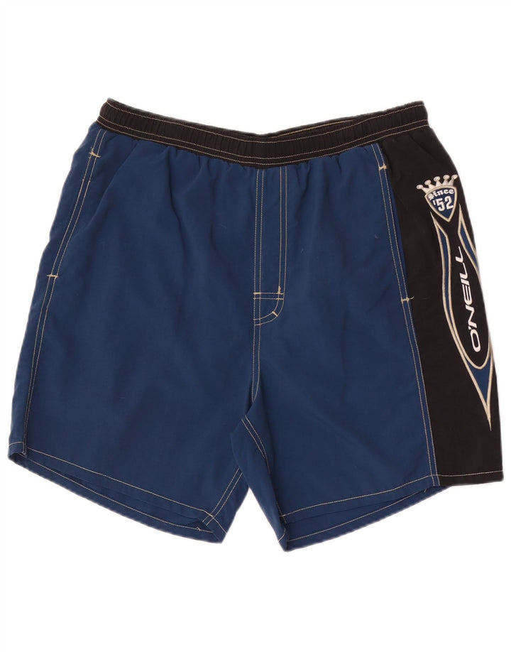 Shorts de natação masculino O'Neill gráfico pequeno azul colorblock nylon