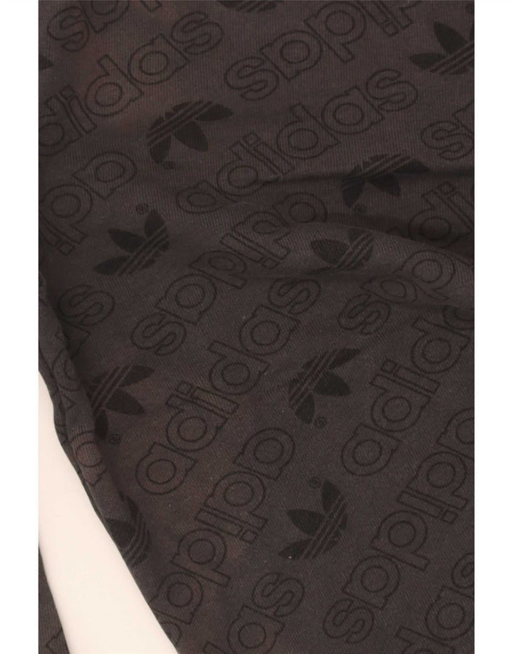 Adidas Mens Graphic Moletom Jumper Pequeno Algodão Cinza