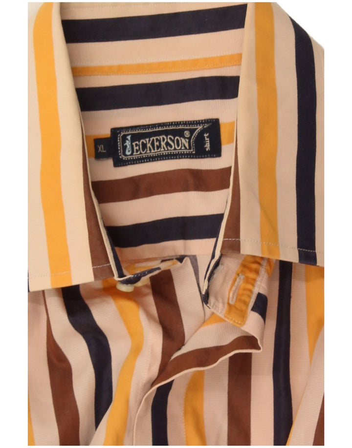 Camisa masculina Jeckerson XL listrada multicolorida