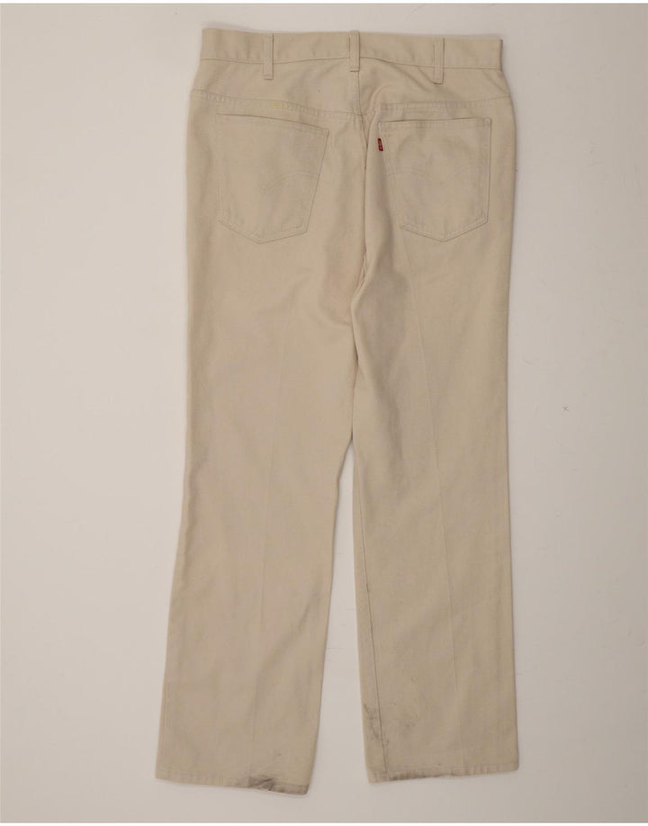 LEVI'S Mens Straight Casual Trousers W34 L31 Beige Cotton Vintage Levi's and Second-Hand Levi's from Messina Hembry 