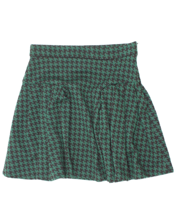 Saia plissada Zara Meninas 13-14 Anos W26 Verde Houndstooth Poliéster