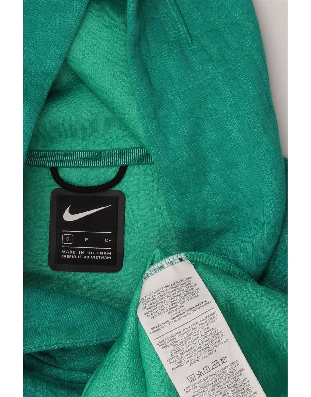 NIKE Womens Crop Oversized Hoodie Jumper UK 10 Pequeno Poliéster Verde