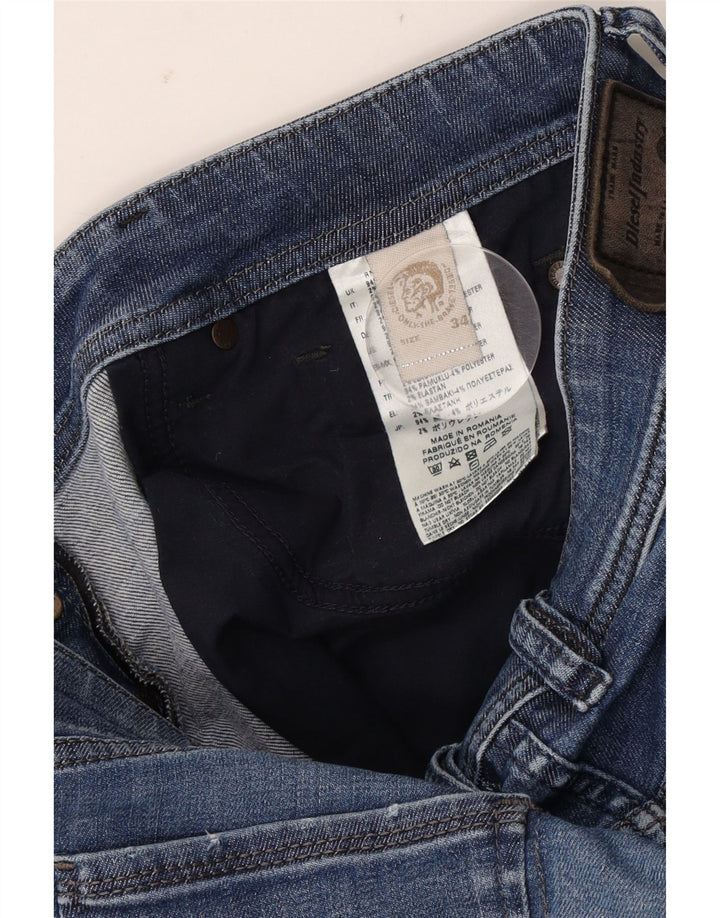 Diesel Masculino Thanaz Slim Jeans W34 L30 Azul Algodão